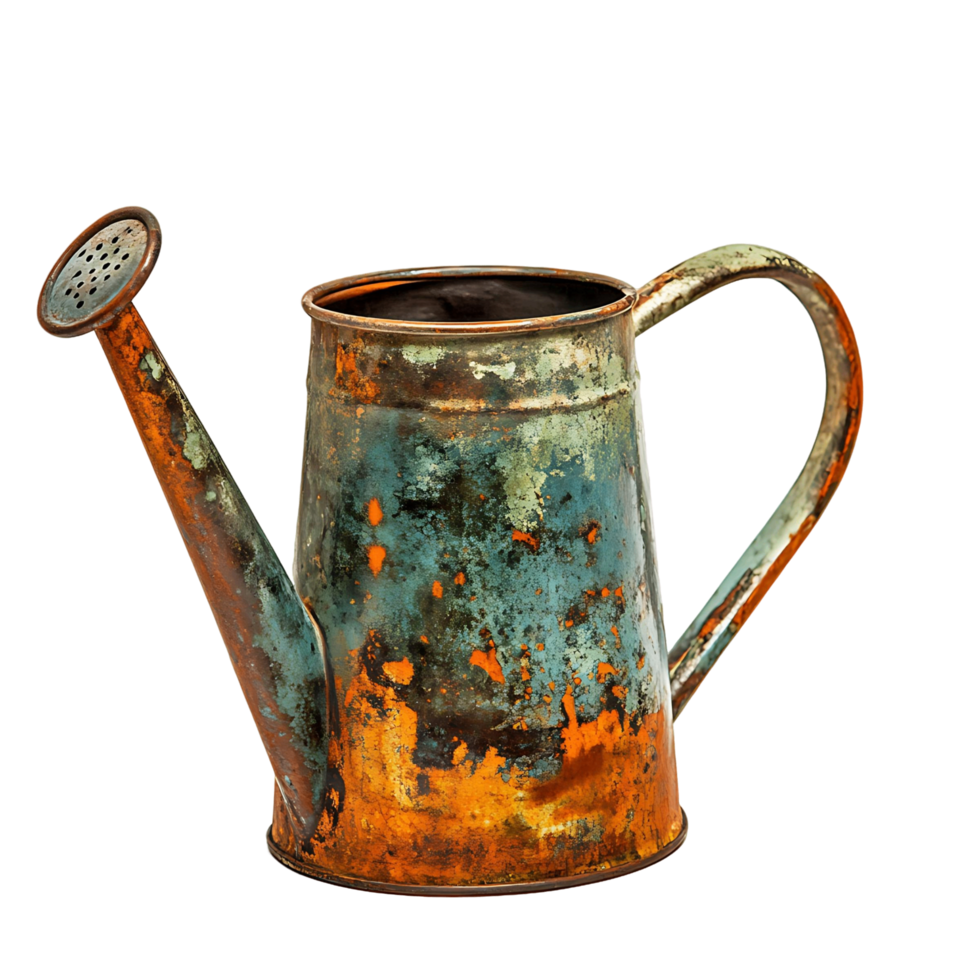 Vintage Rusty Watering Can png