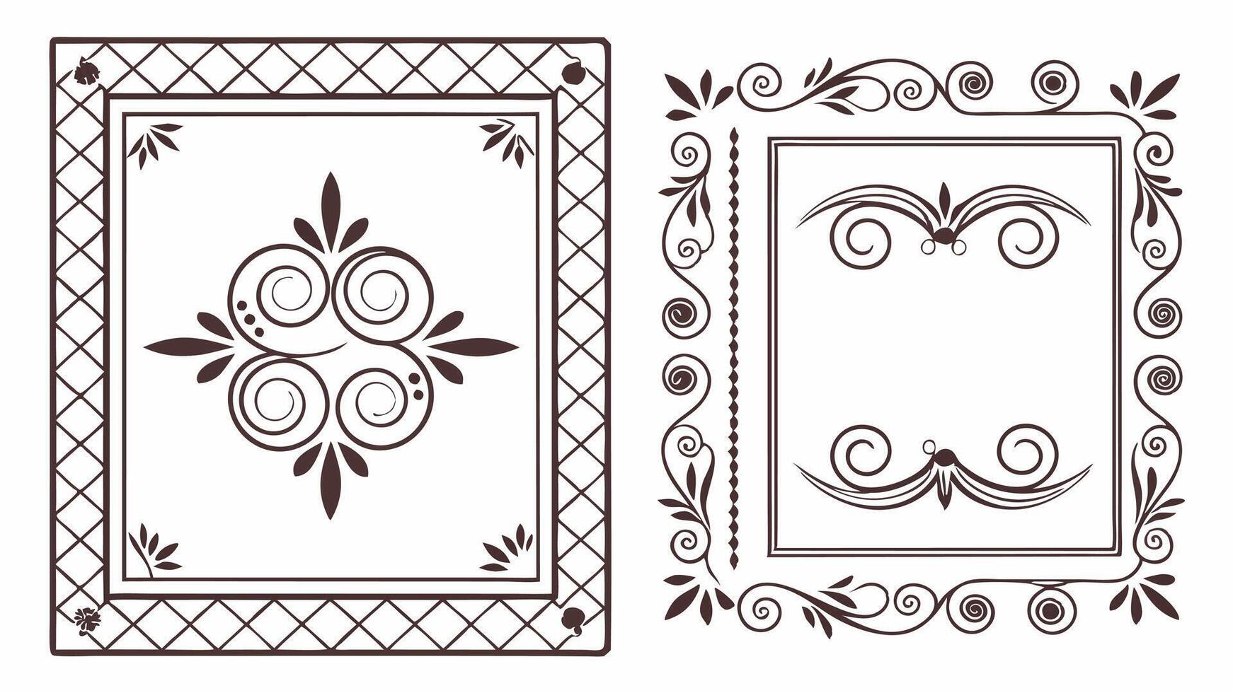 Set of decorative frames vector