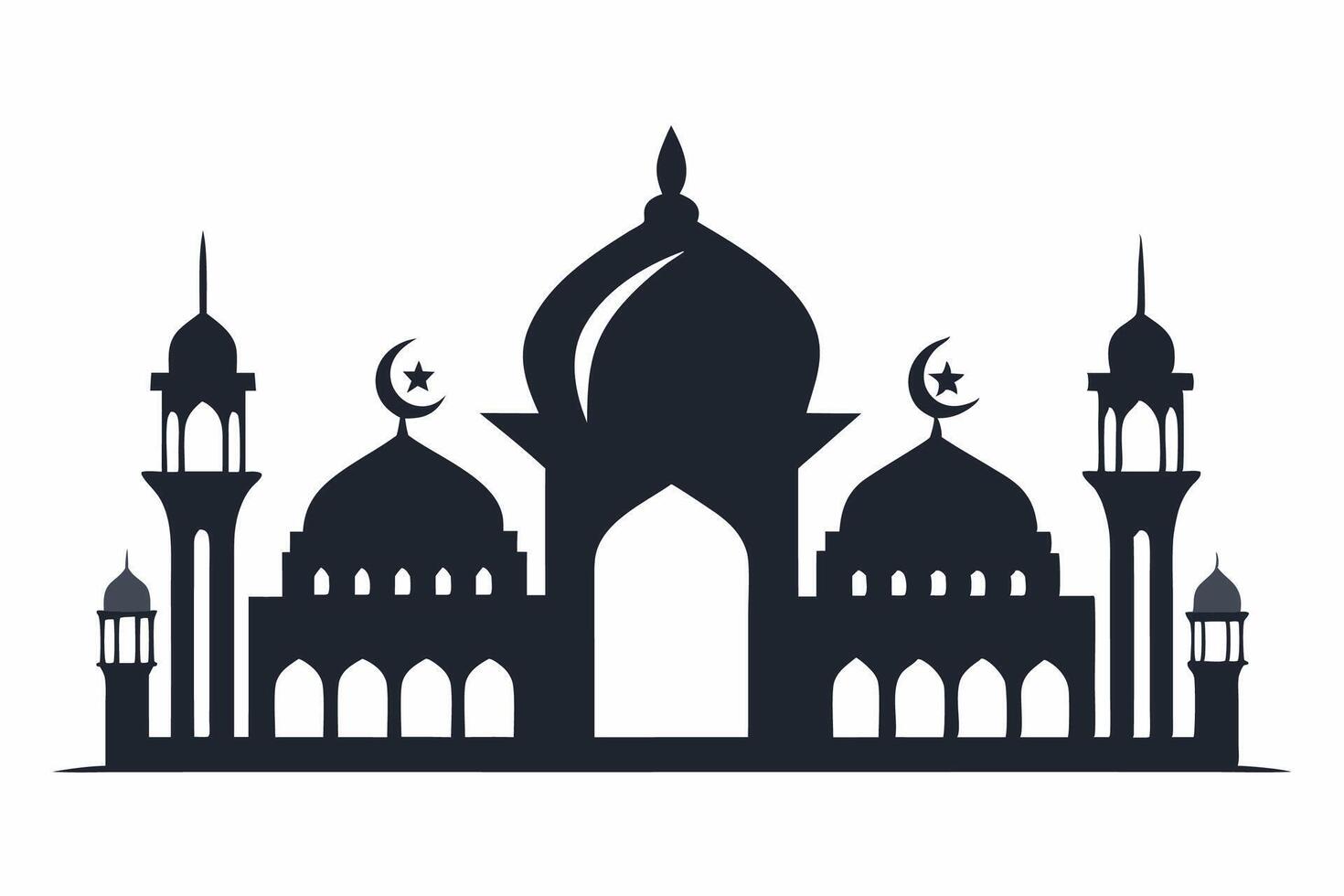 Islamic mosque icon illustration vector