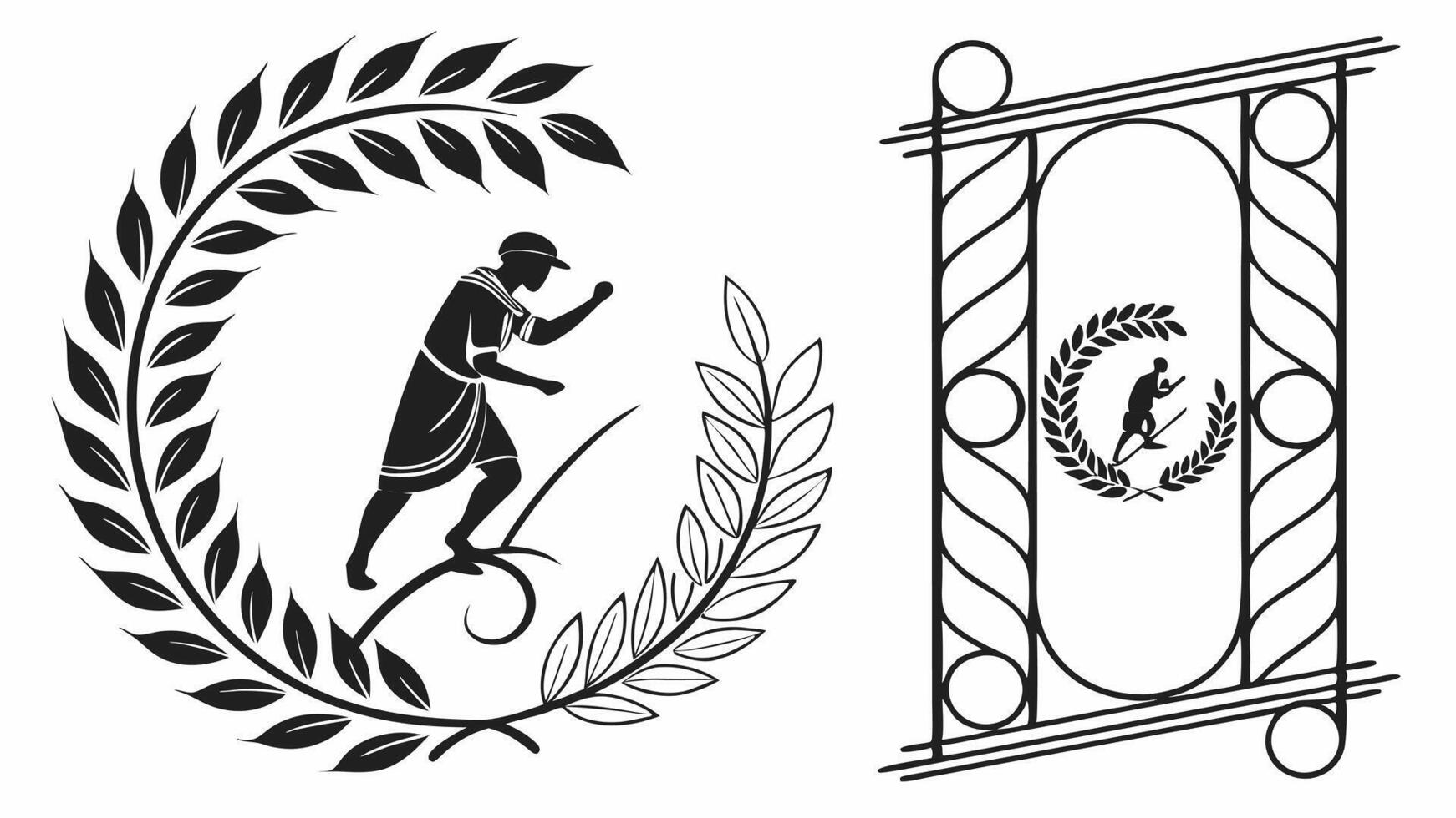 Ancient greek symbols and designs vector
