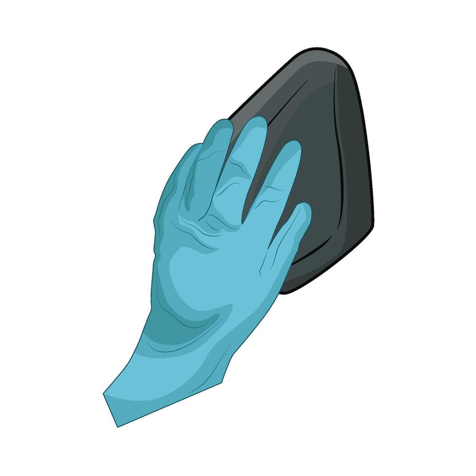 hand holding napkin vector