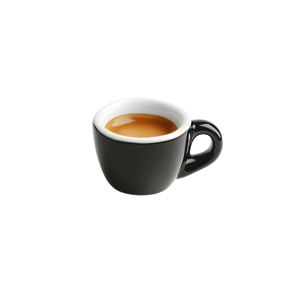 ein klein Tasse von Kaffee mit ein Weiß Rand png