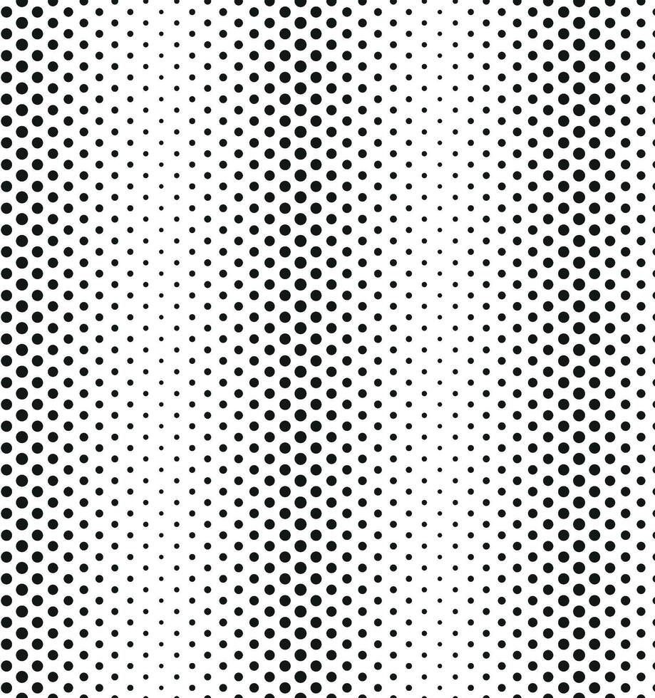 Black circles background with volume. Seamless wallpaper pattern with dotted circles. Modern black and white texture. background vector