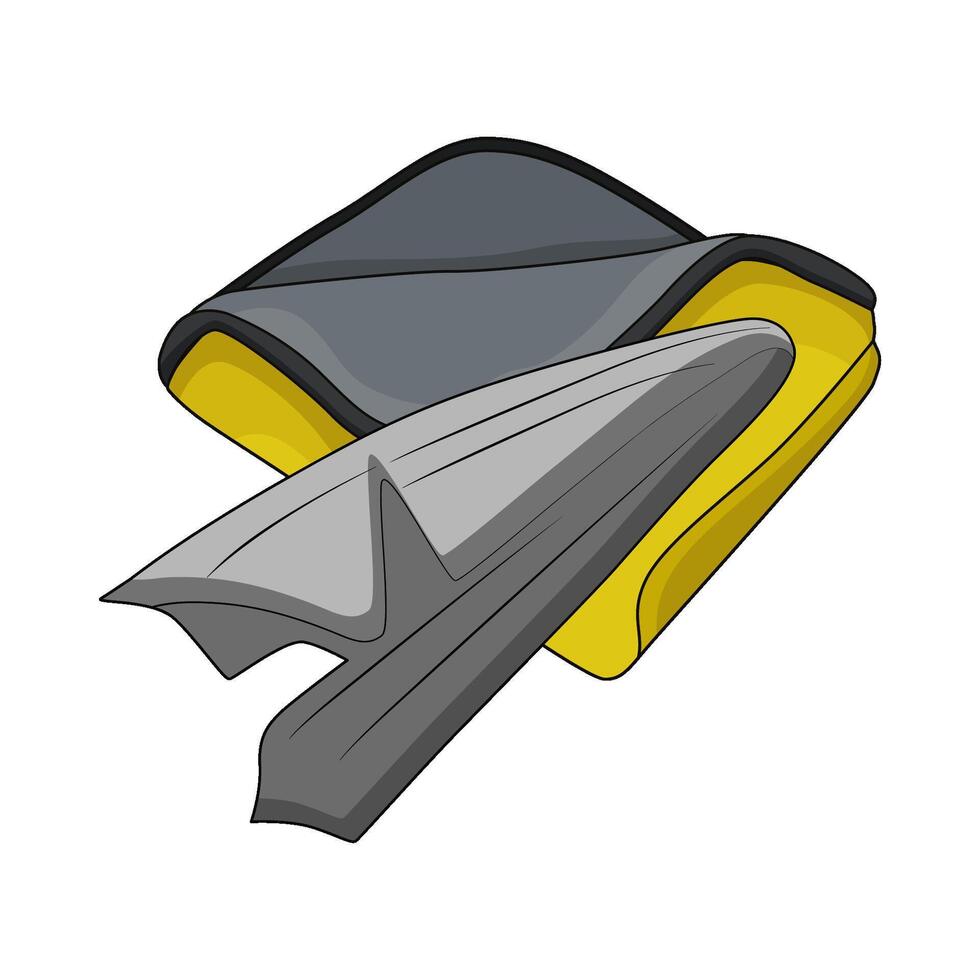 yellow napkin and cloth vector