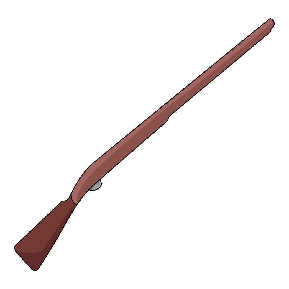 illustration of Revolutionary musket vector