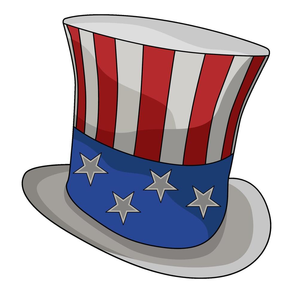 illustration of Uncle Sam hat vector