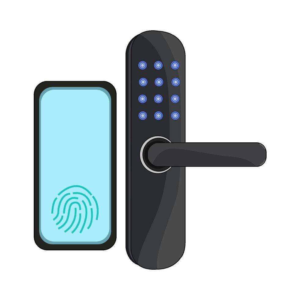 illustration of Fingerprint Access Smart Door Lock vector