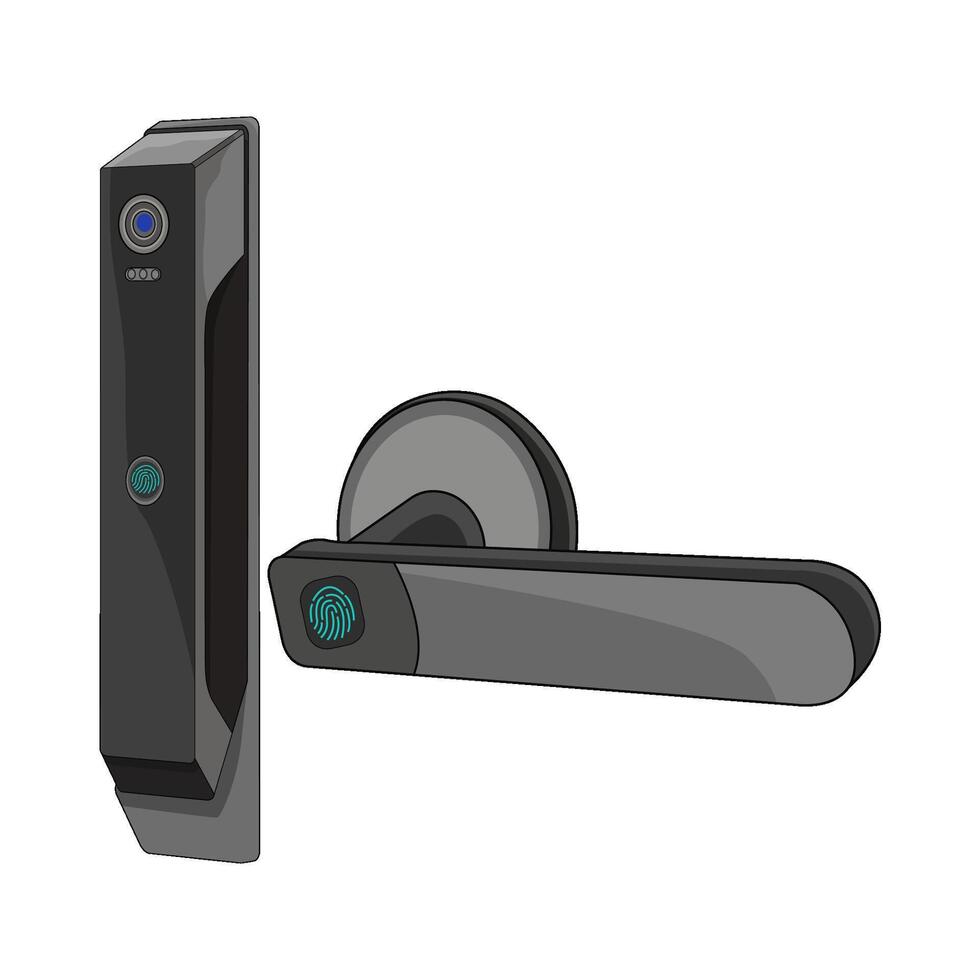 The Future of Door Lock Security vector