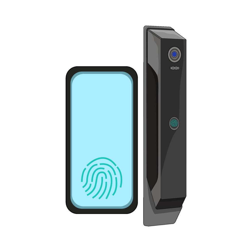 Fingerprint Access Smart Door Lock vector