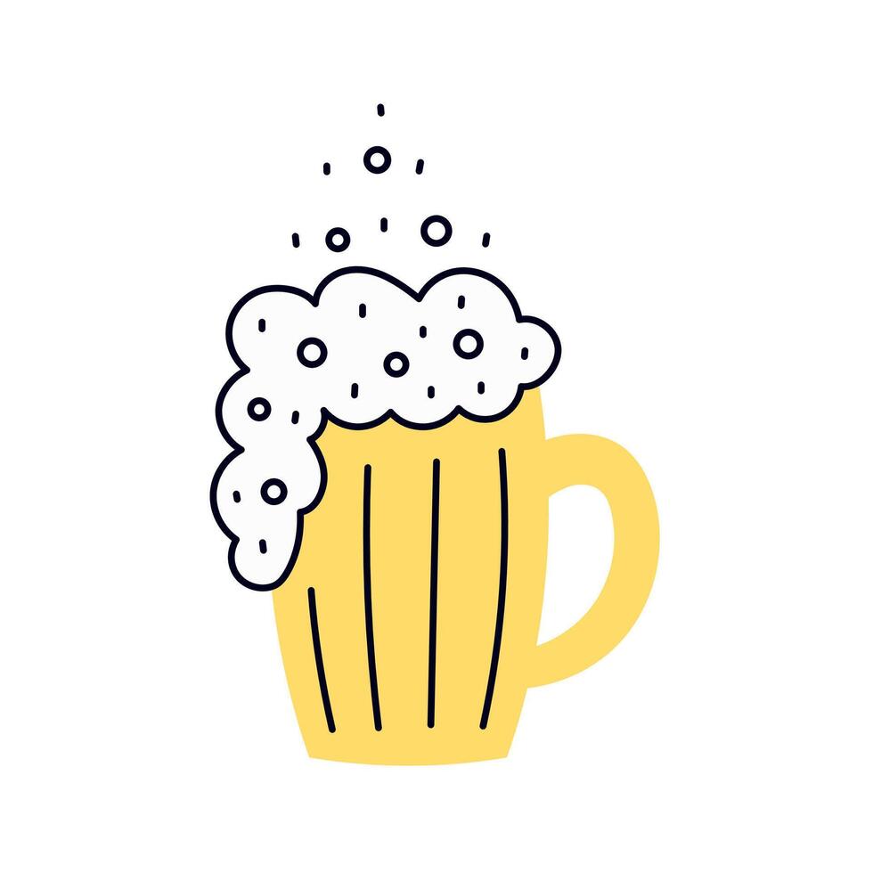 Foaming Beer Mug illustration vector