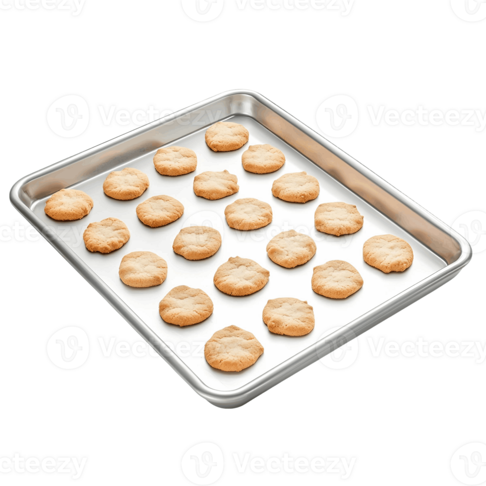 A tray of cookies is sitting on a transparent background png