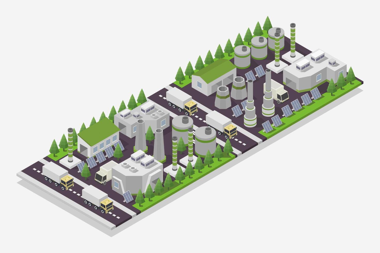 Eco future industrial revolution isometric vector