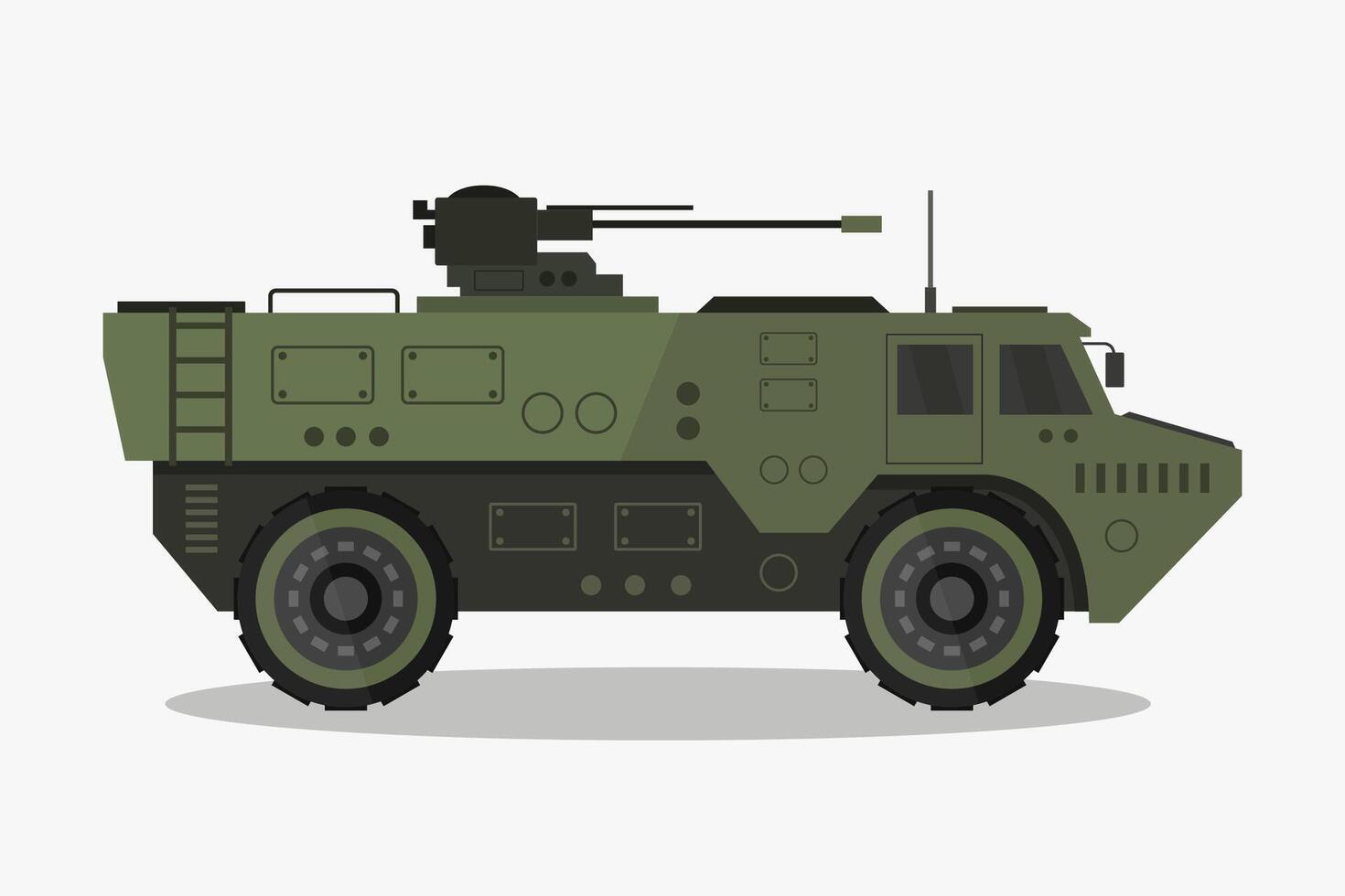 Military vehicle illustrated vector