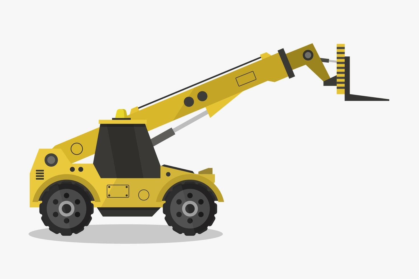 Telescopic handler illustrated vector