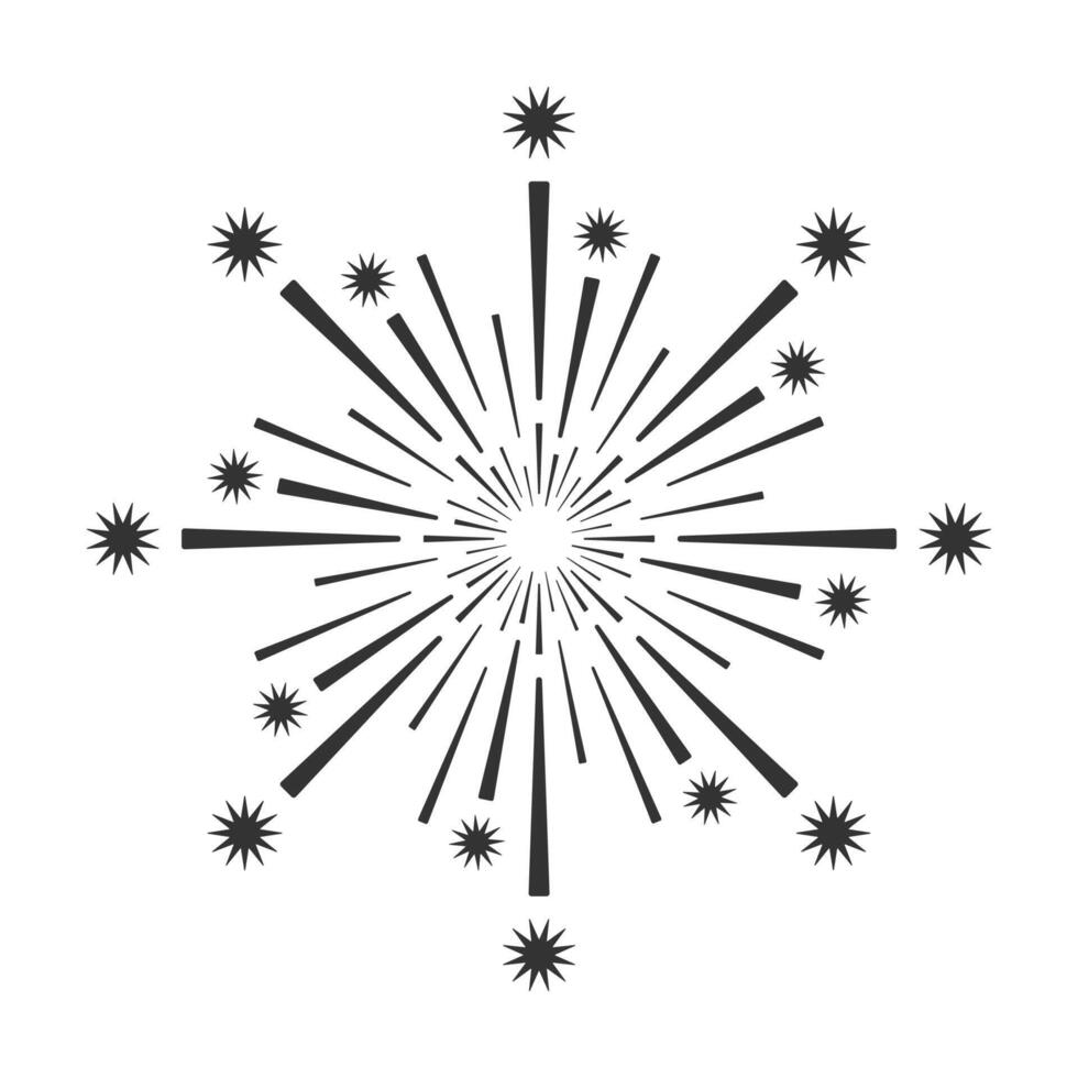 Firework icon isolated illustration. vector
