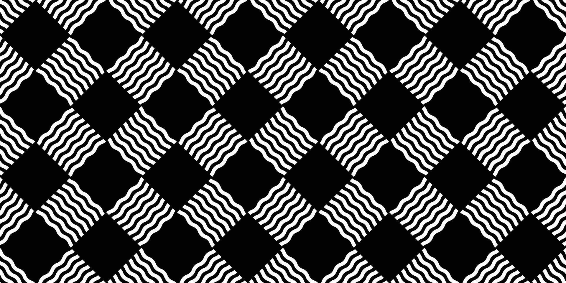 wave seamless pattern Diamond shape Rhombus checked doodle tile background gift wrapping paper repeat wallpaper abstract line illustration isolated design vector