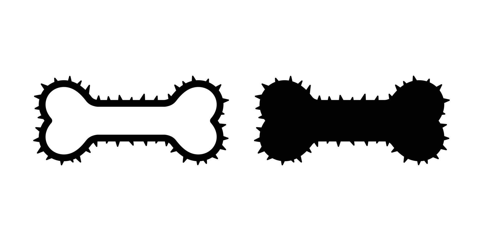 dog bone icon thorn prickle barb spine sting logo symbol cartoon character illustration clip art isolated vector