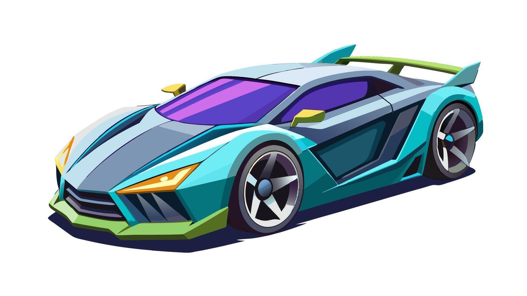 illustration of a cartoon car vector