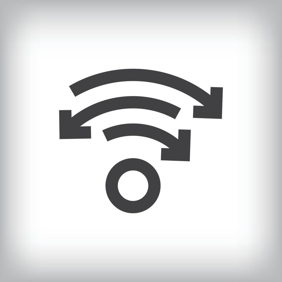 Unique simple linear wifi arrows sign logo design. Technology and application template in geometric style. vector