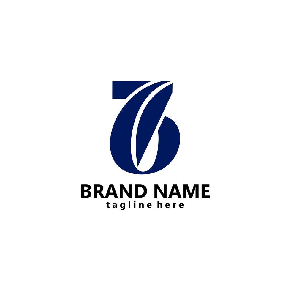 seven six logo design vector
