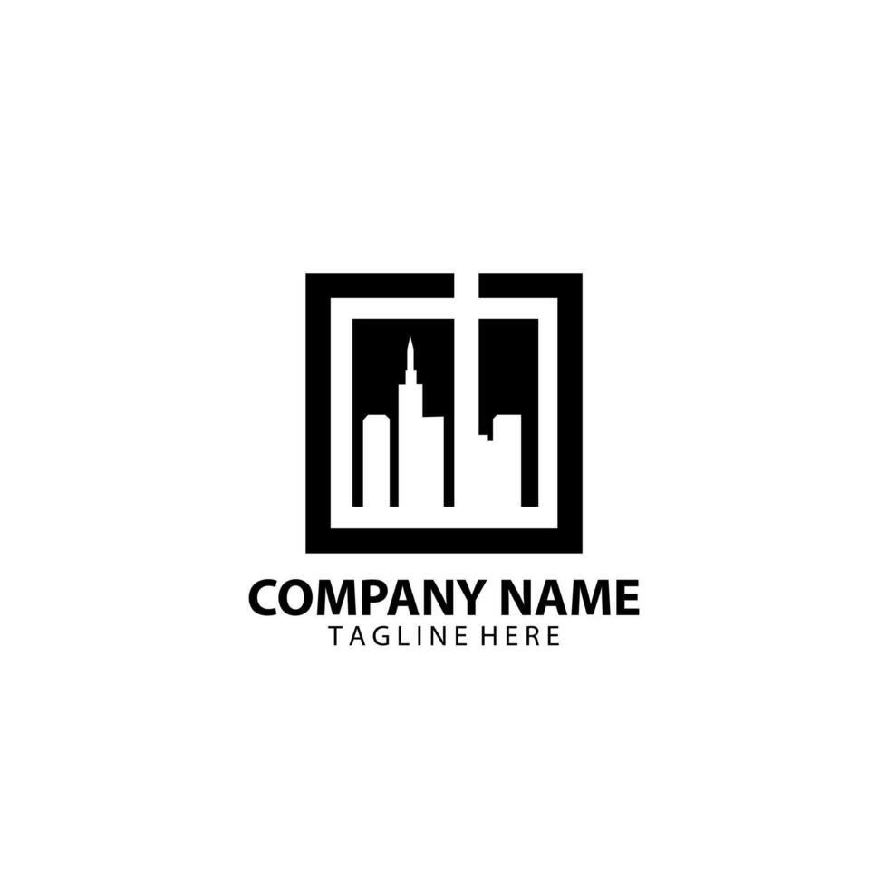 city space logo design vector