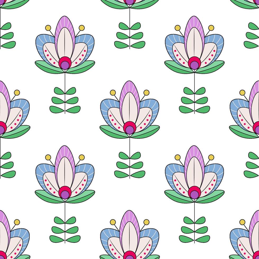 Seamless pattern with abstract colors in a Nordic style vector