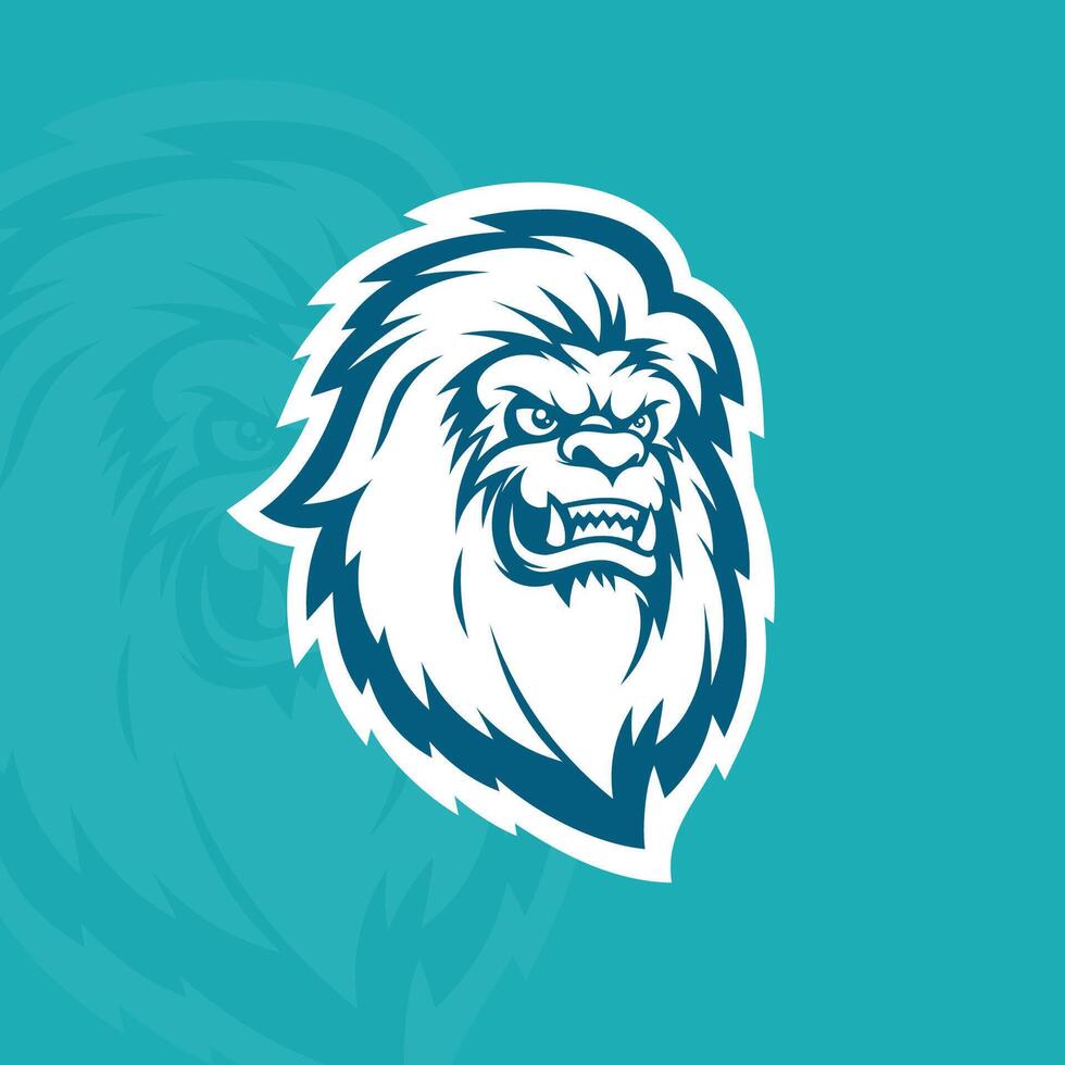 Yeti head, illustration mascot esport vector