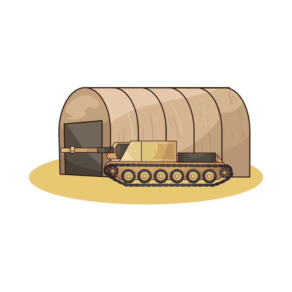 illustration of army tank vector