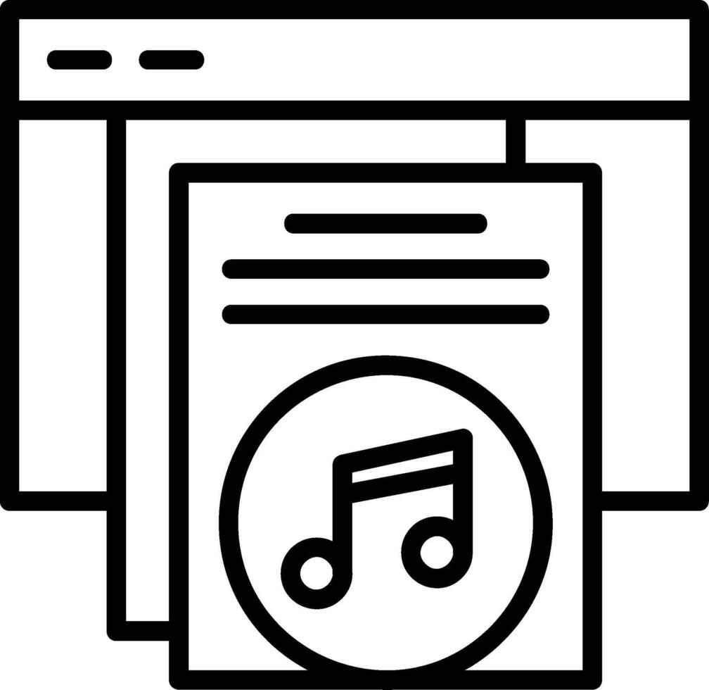 Music Line Icon vector