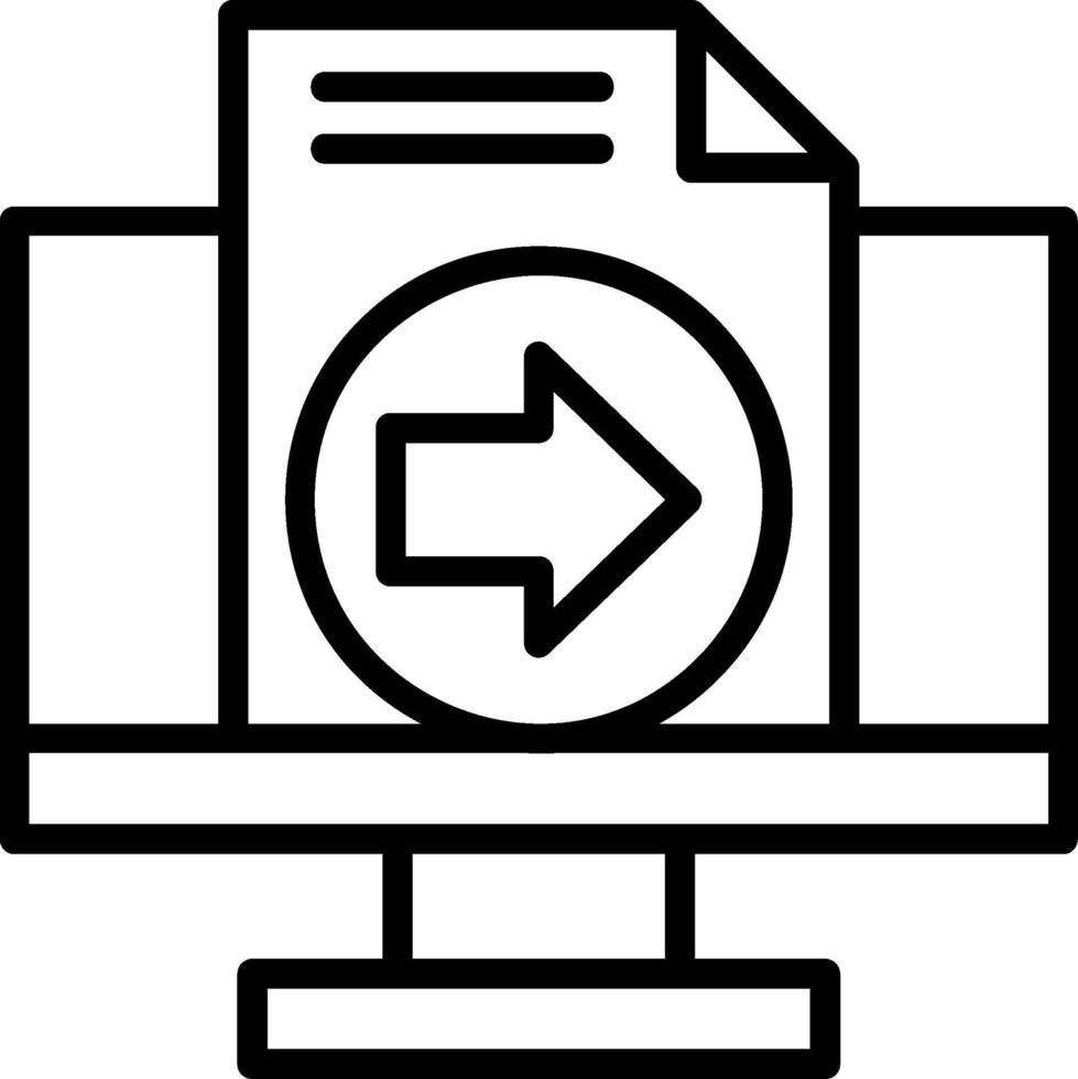 Redo Line Icon vector