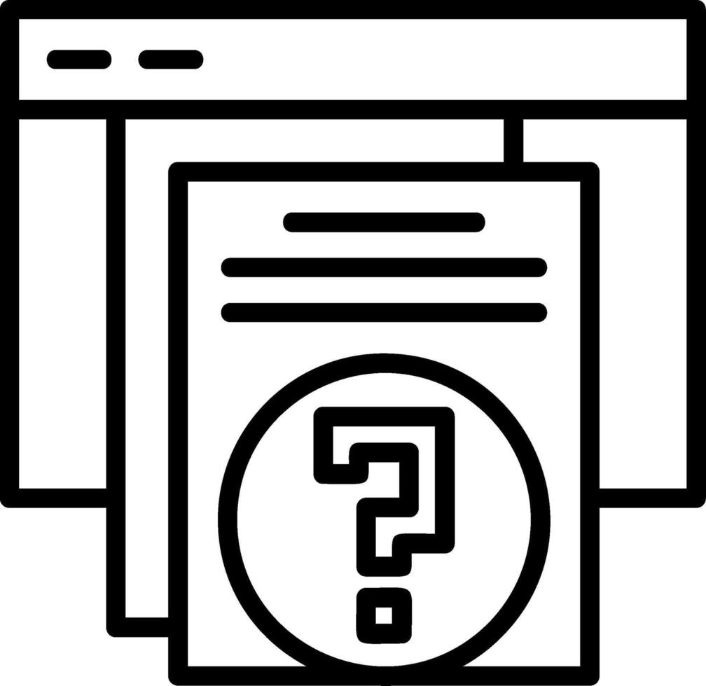 Question mark Line Icon vector