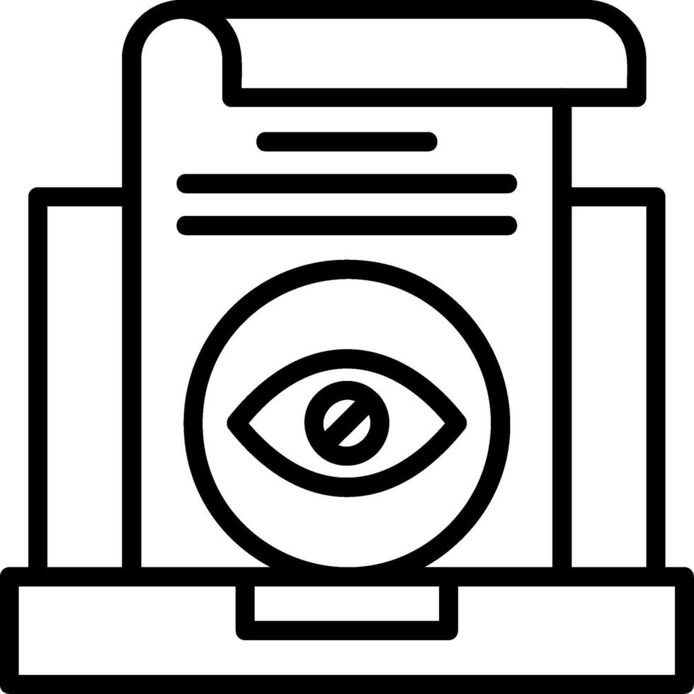 Hide Line Icon vector