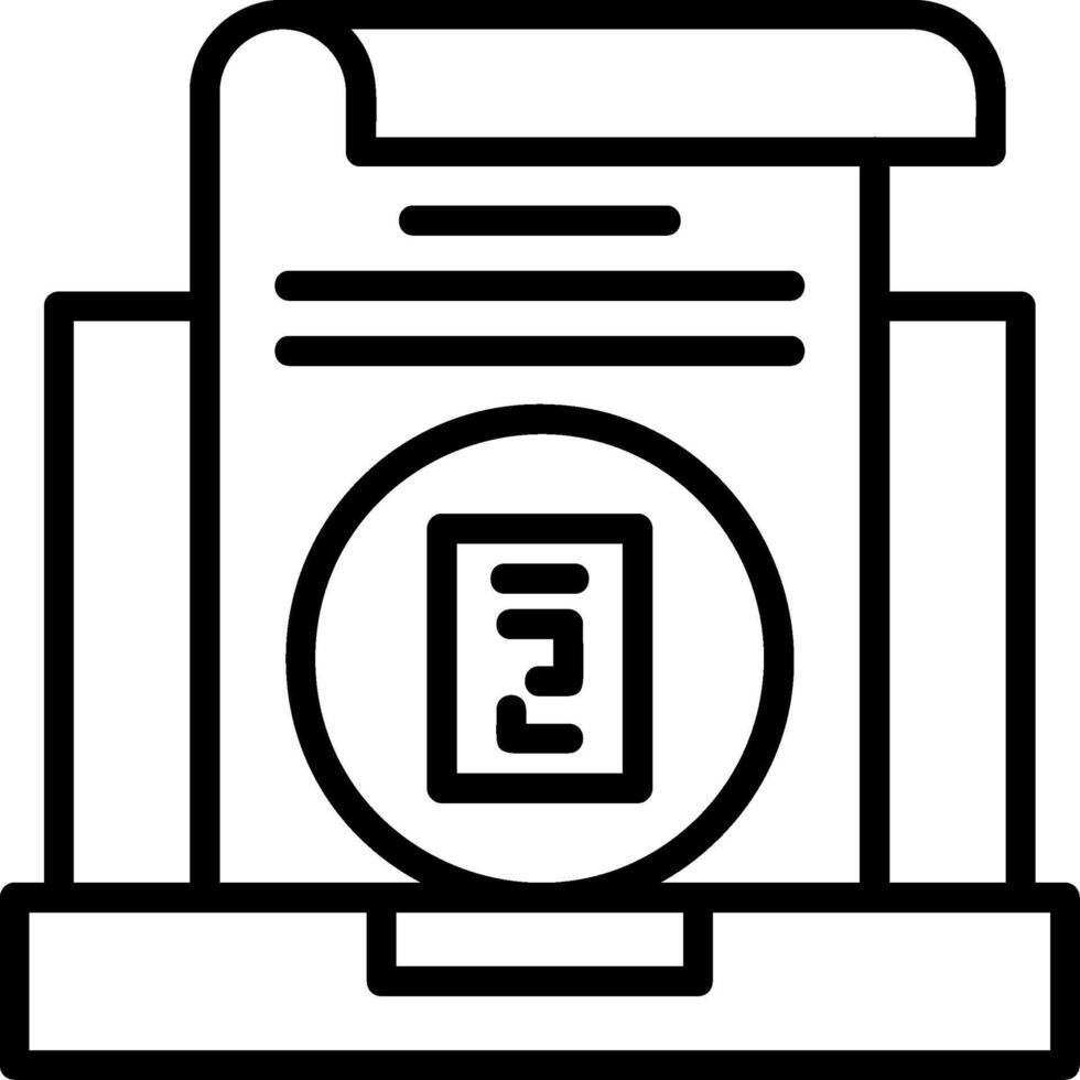 Plan Line Icon vector