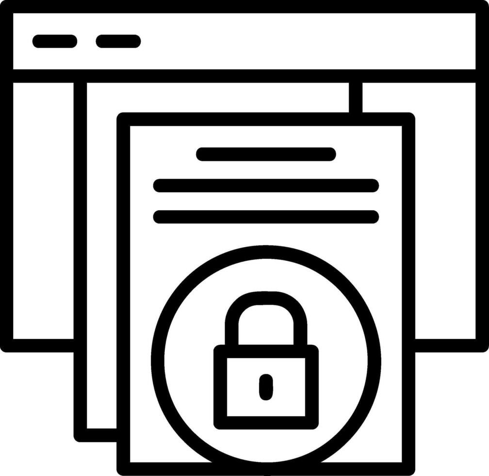 Remove access Line Icon vector