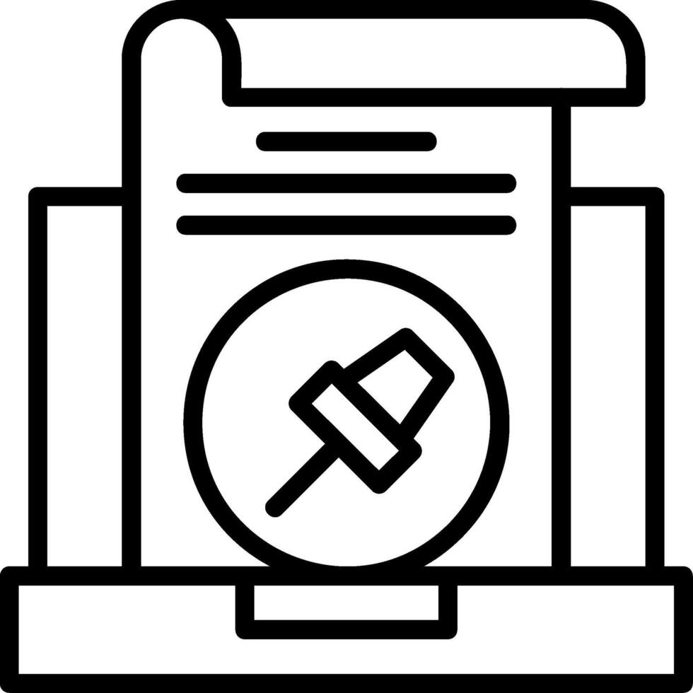 Pin Line Icon vector