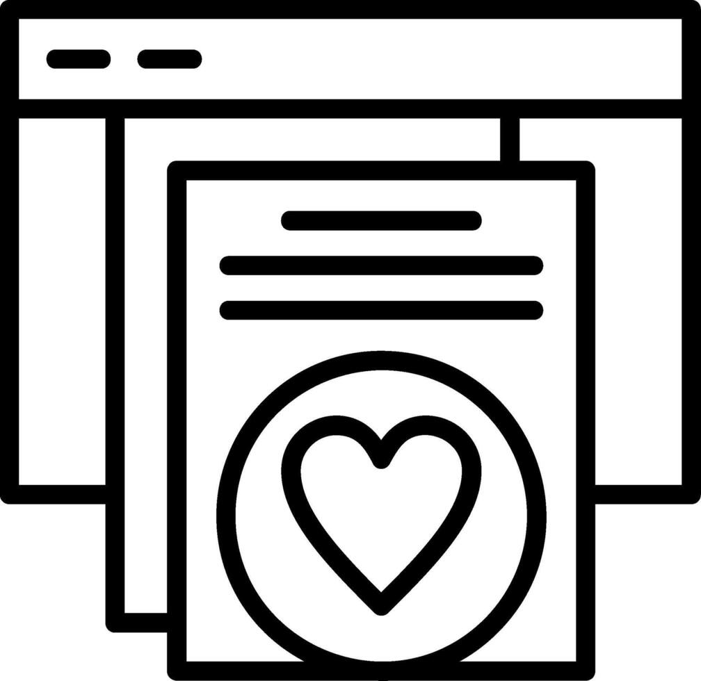 Favourite Line Icon vector