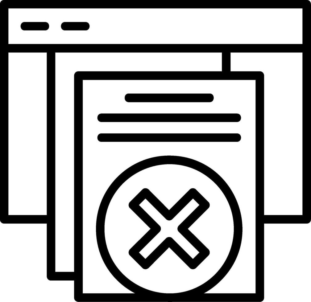 Delete Line Icon vector