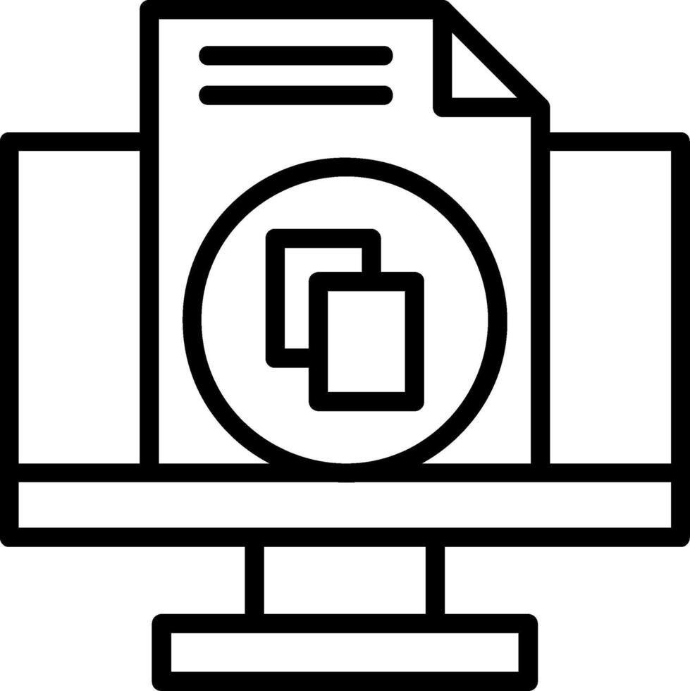 Copy Line Icon vector