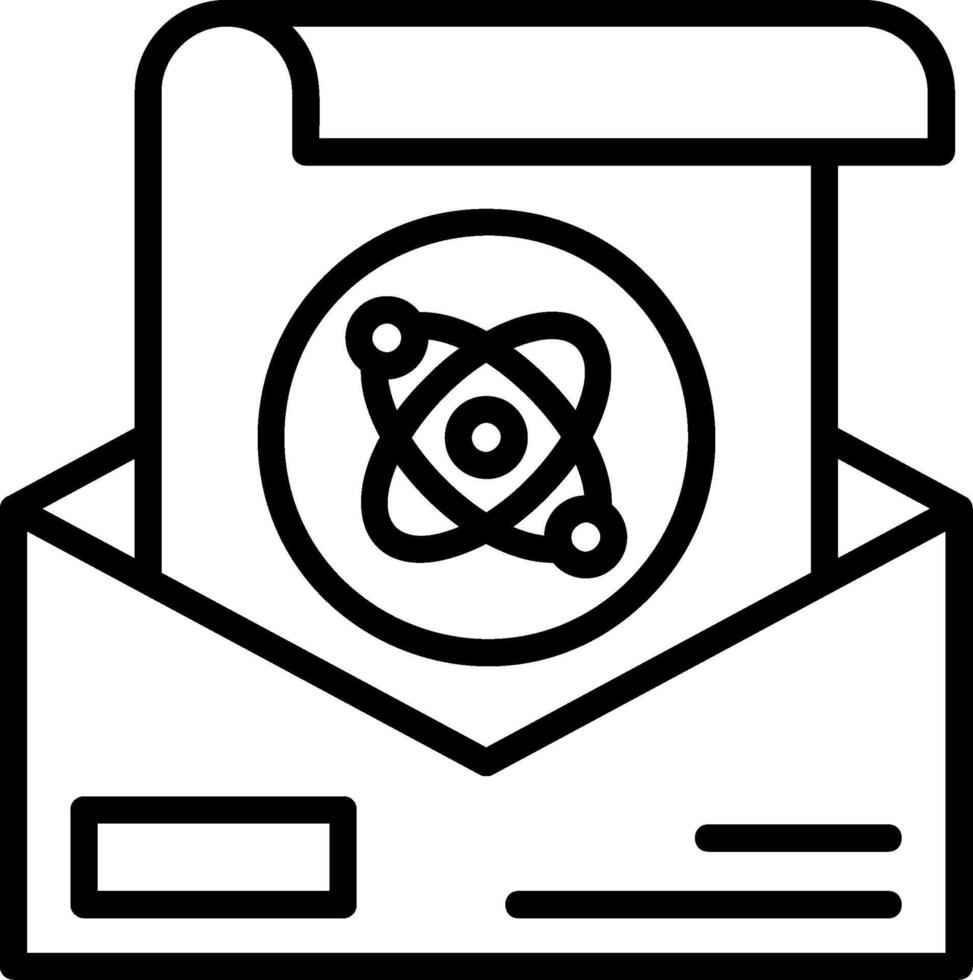Atomic Line Icon vector