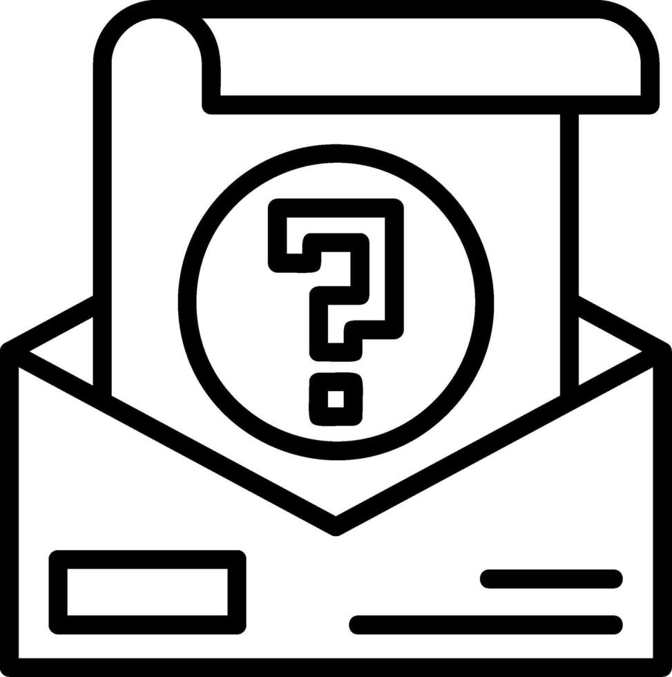 Question mark Line Icon vector