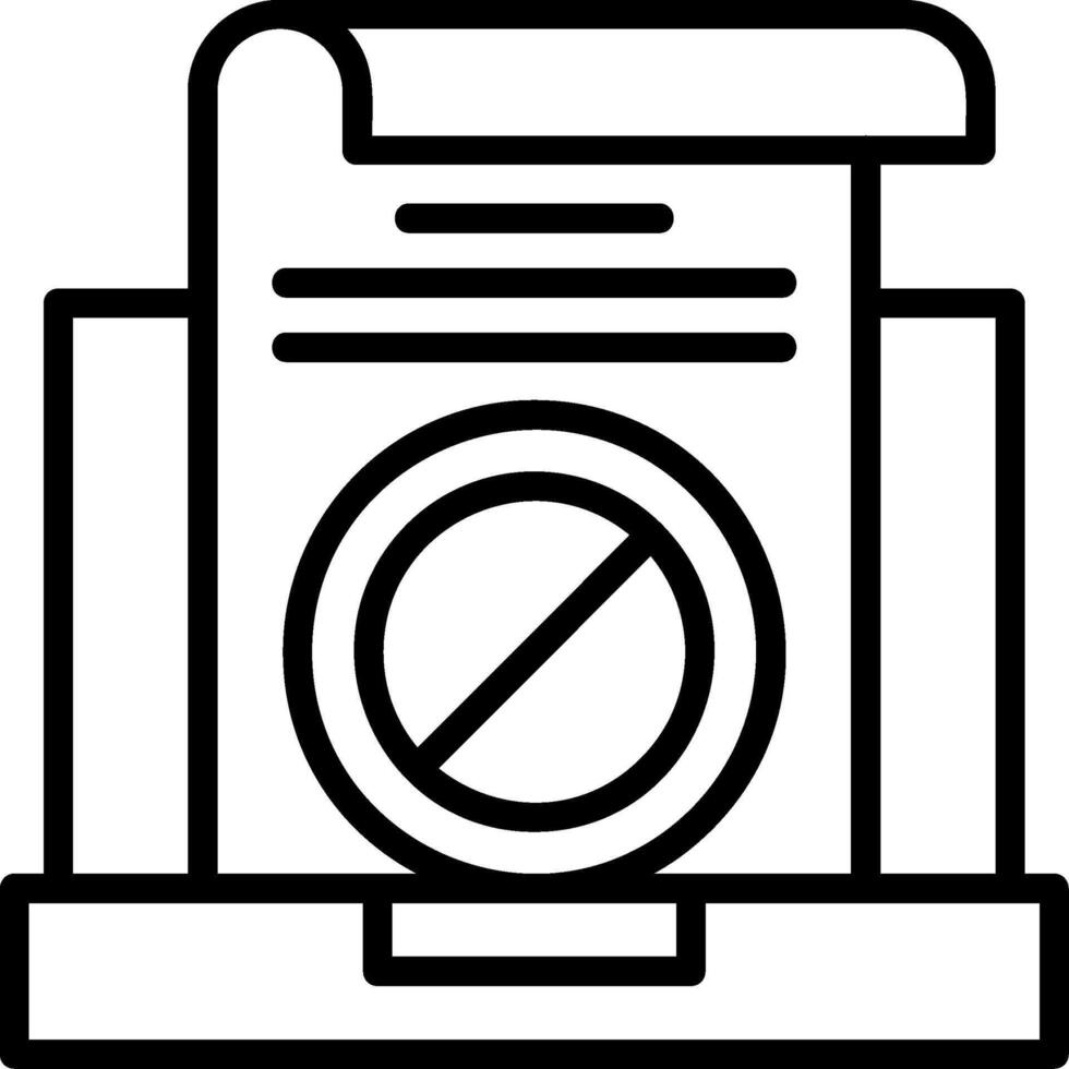 Banned Line Icon vector