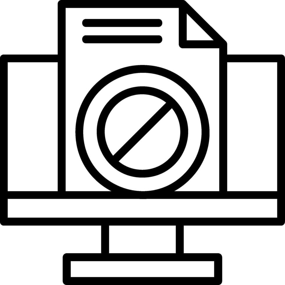 Banned Line Icon vector