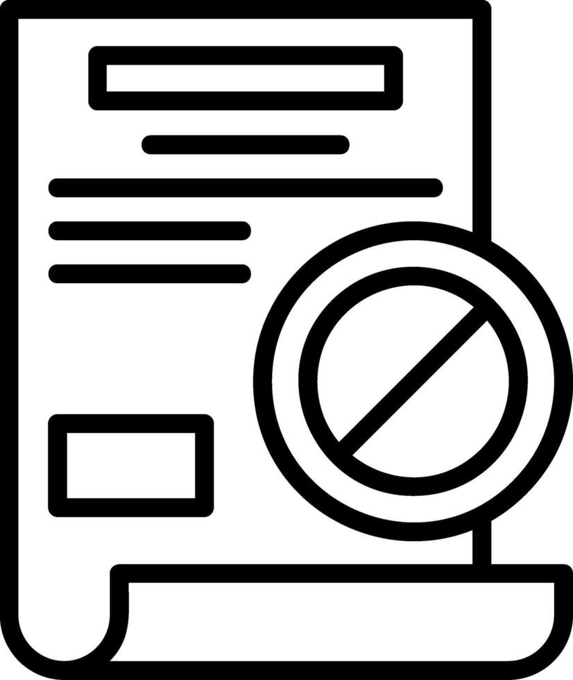 Banned Line Icon vector