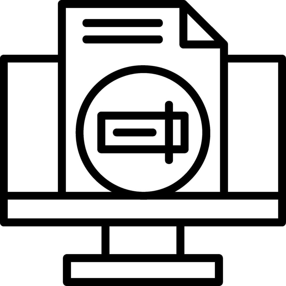 Rename Line Icon vector