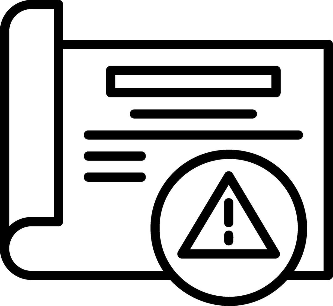 Error Line Icon vector