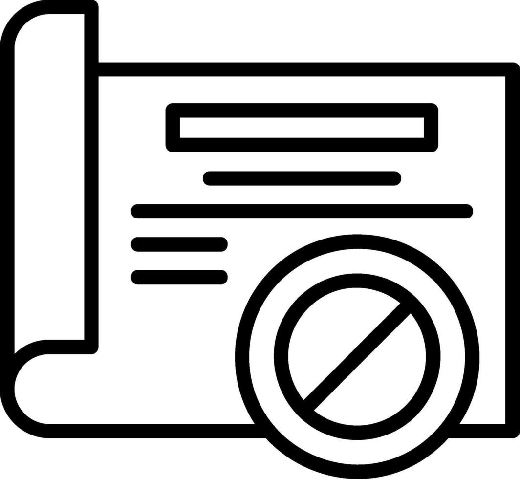 Banned Line Icon vector