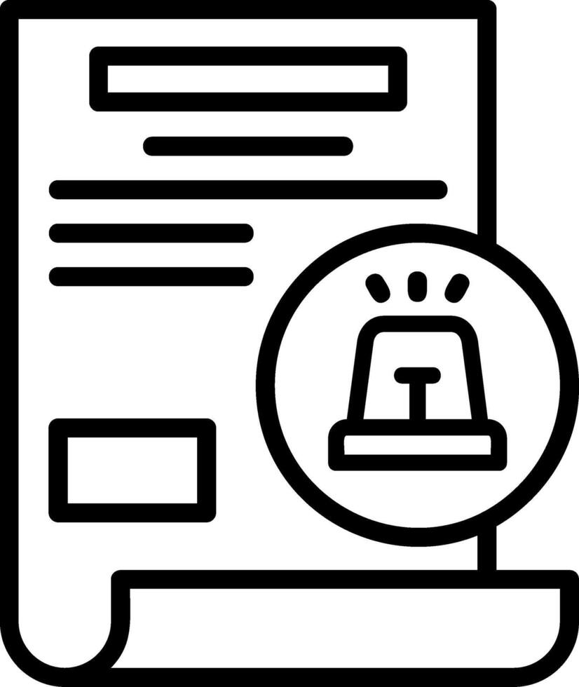 Alert Line Icon vector