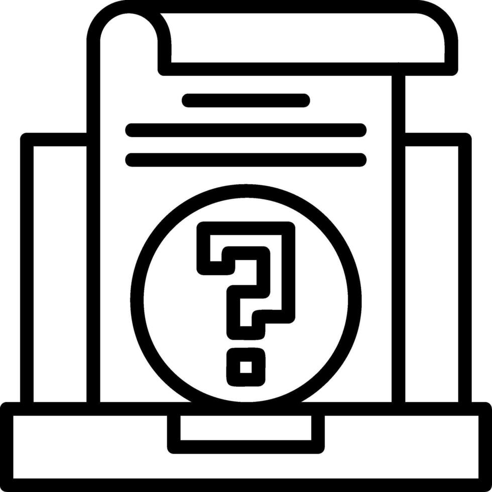 Question mark Line Icon vector