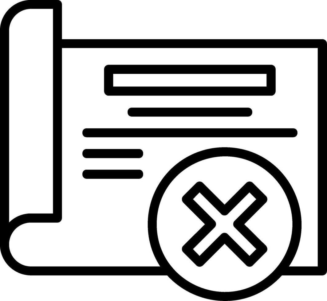 Delete Line Icon vector