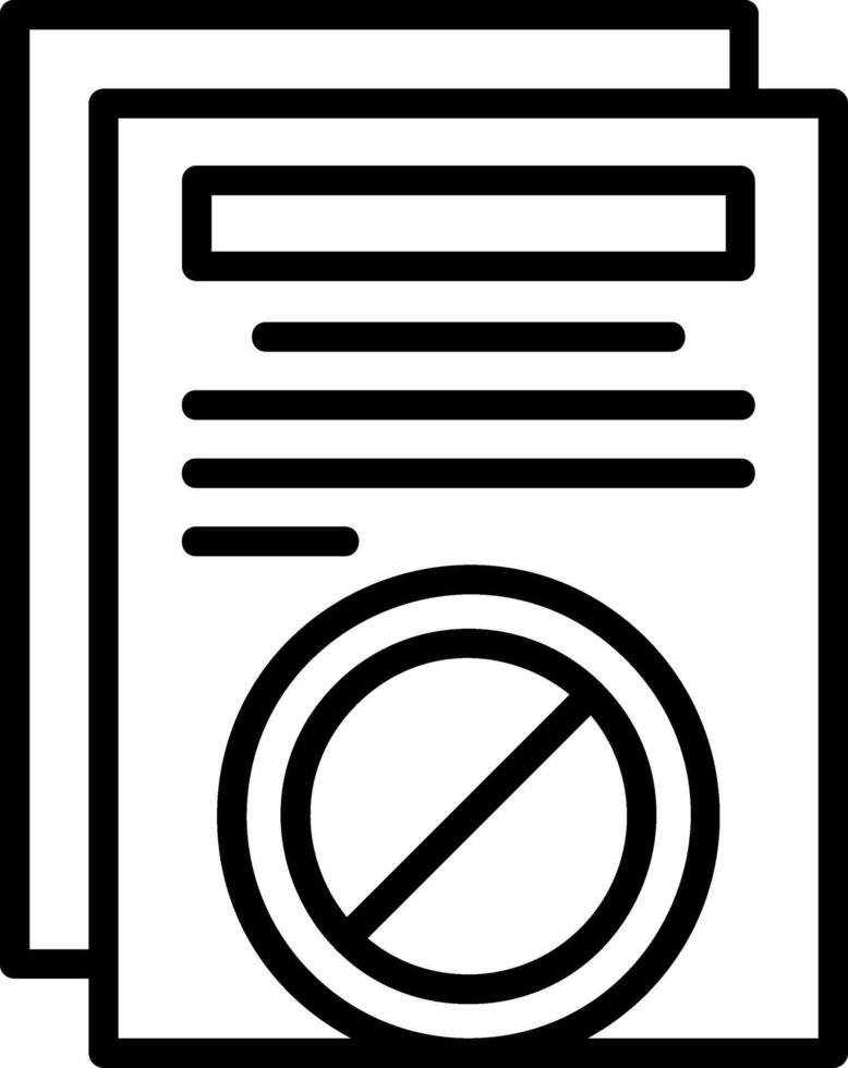 Banned Line Icon vector